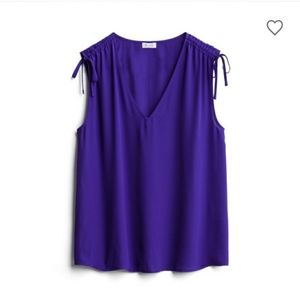Bird Carmilla Ruched Shoulder Blouse